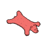 Petal Flame Faux-Fur Bear Rug